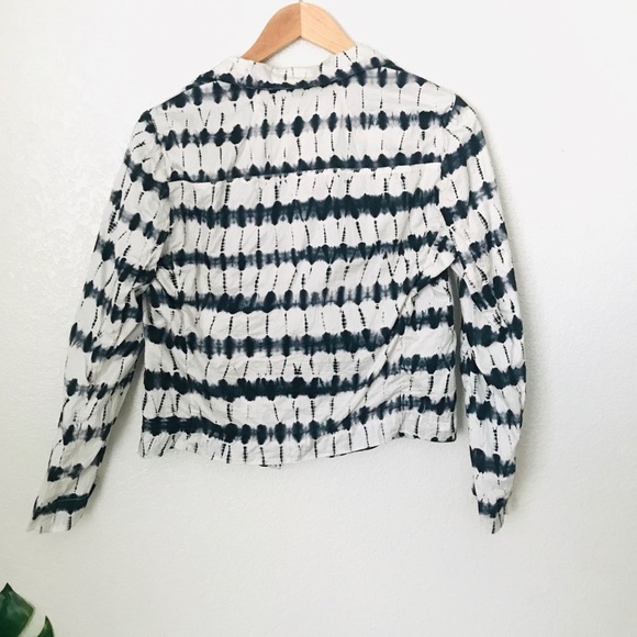 Apostrophe Women’s Dip Tie Dye Cotton Blazer Sz 8 - Picture 7 of 7